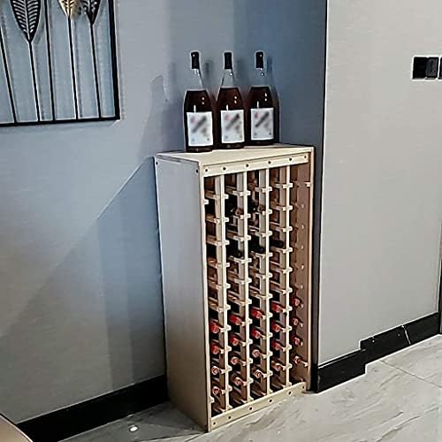 Natural Cedar Freestanding Wine Rack for 55 Bottles
