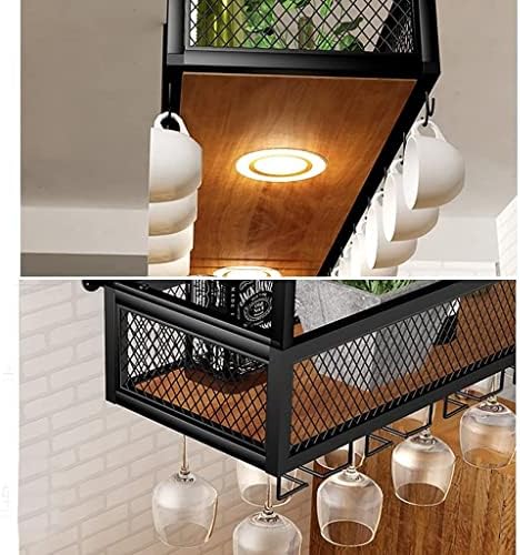 Ceiling Wine Rack Wall-Mounted Storage Shelf for Home Bar
