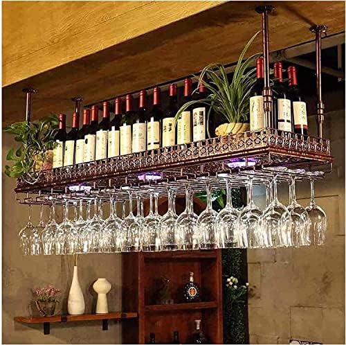 Wall Mounted Wine Rack with Double Layers and Adjustable Height