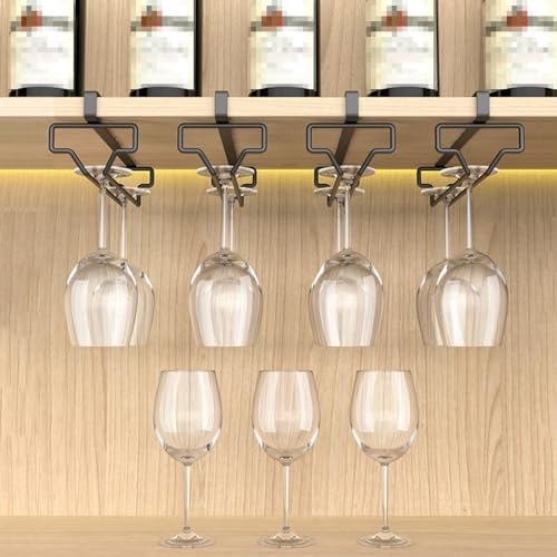 2 Pack White Wine Glass Holder for Cabinet and Bar 1