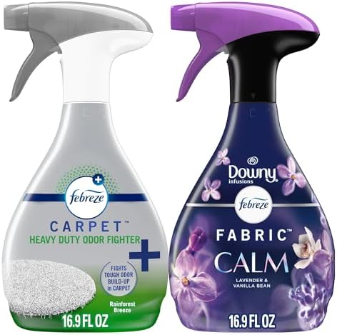 Febreze Fabric Downy Calm Heavy Duty Carpet Rainforest Breeze 2 Pack
