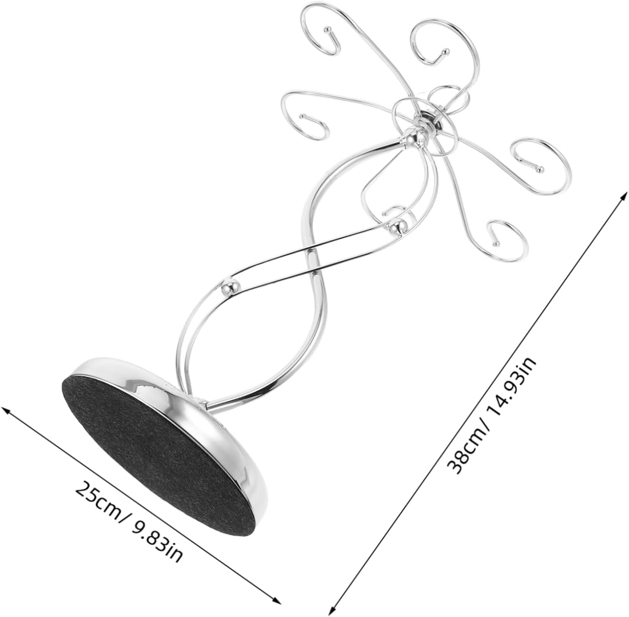 PRETYZOOM Countertop Wine Glass Rack with Hooks