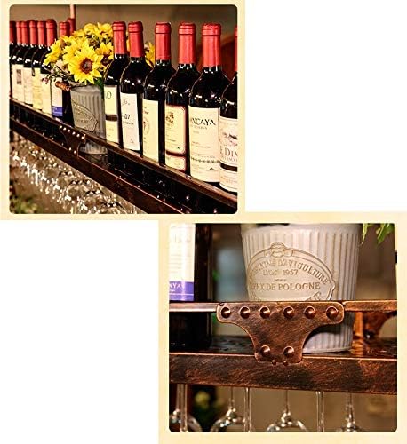 LUCEAE Wall-Mounted Wine Rack with Adjustable Height