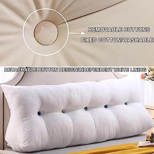 ZZYK Headboard Pillow Wedge Reading Pillow Fleece Backrest Support