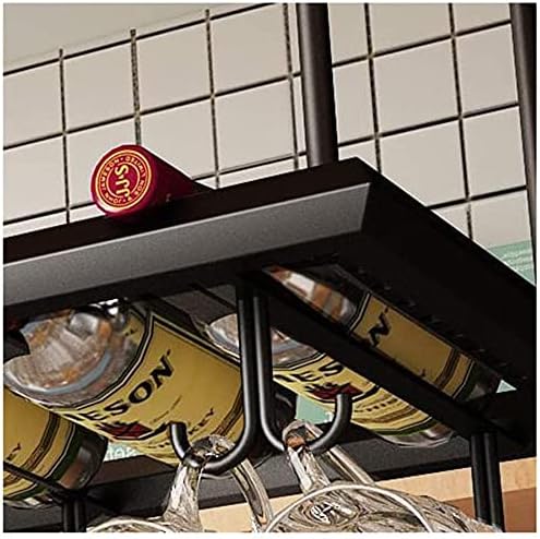 Ceiling Wine Rack with Glass Holder Spacious and Stylish