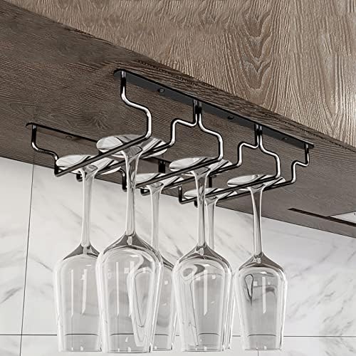 DTDMY Stainless Steel Wine Glasses Rack Under Cabinet