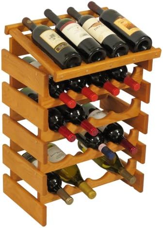 FixtureDisplays 20 Bottle Dakota Wine Rack with Display Top
