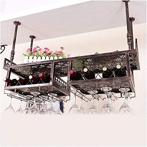 Generic Wall-Mounted Wine Rack with Glass Holder Shelf