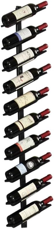 Wall Wine Storage Rack with Metal Frame and Separate Compartments