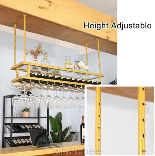 Whalebee Adjustable Wine Glass Holder with Drying Rack