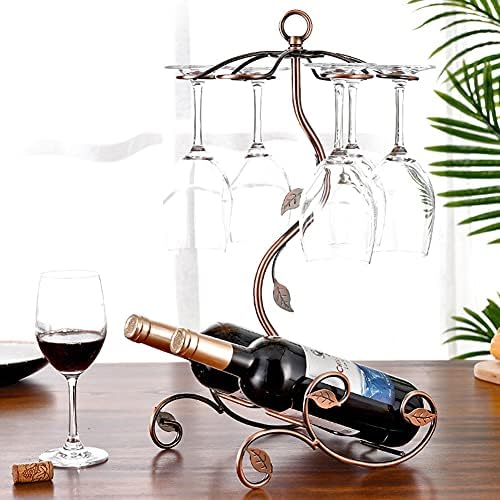 NWB Countertop Wine Rack with 2 Bottles and 6 Glasses