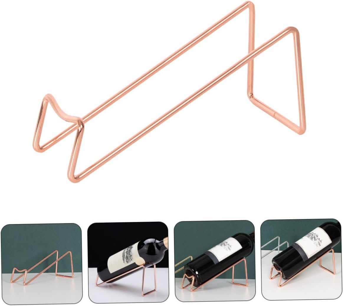 5pcs Rose Gold Metal Wine Holder for Home Bar Display 1