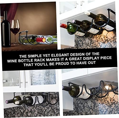 Zerodeko 2Pcs Black Iron Wine Rack
