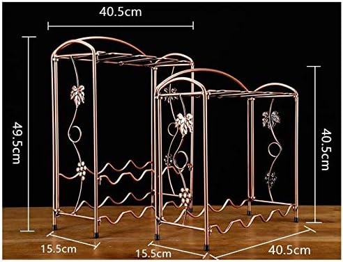 BOCbco Tabletop Metal Wine Rack - 4 Bottles 8 Glasses Holder