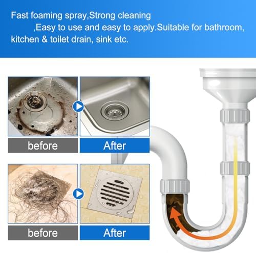 Grossplus Drain Cleaner for Bathroom Kitchen Toilet 1pcs