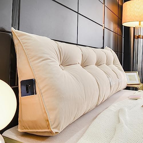 ZZYK Headboard Pillow Wedge Reading Pillow Fleece Backrest Support