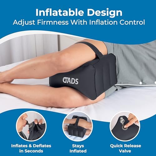 Gads Inflatable Knee Pillow for Side Sleepers - Travel Pain Relief