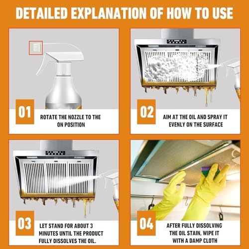 Heavy Duty Kitchen Foam Cleaner 2PCS All-Purpose Stain Remover