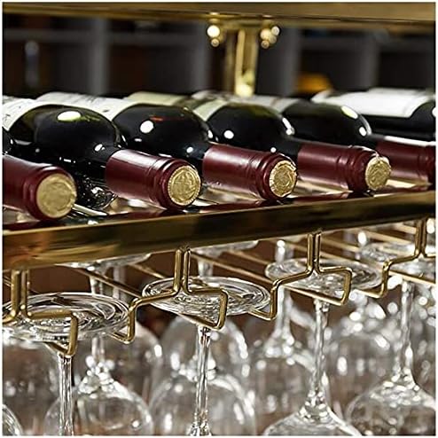 Stainless Steel Wall-Mounted Wine Rack with Glass Holder 1
