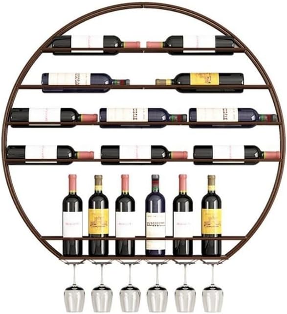 SilteD Wall-Mounted Wine Racks 80x75cm Iron Metal Display