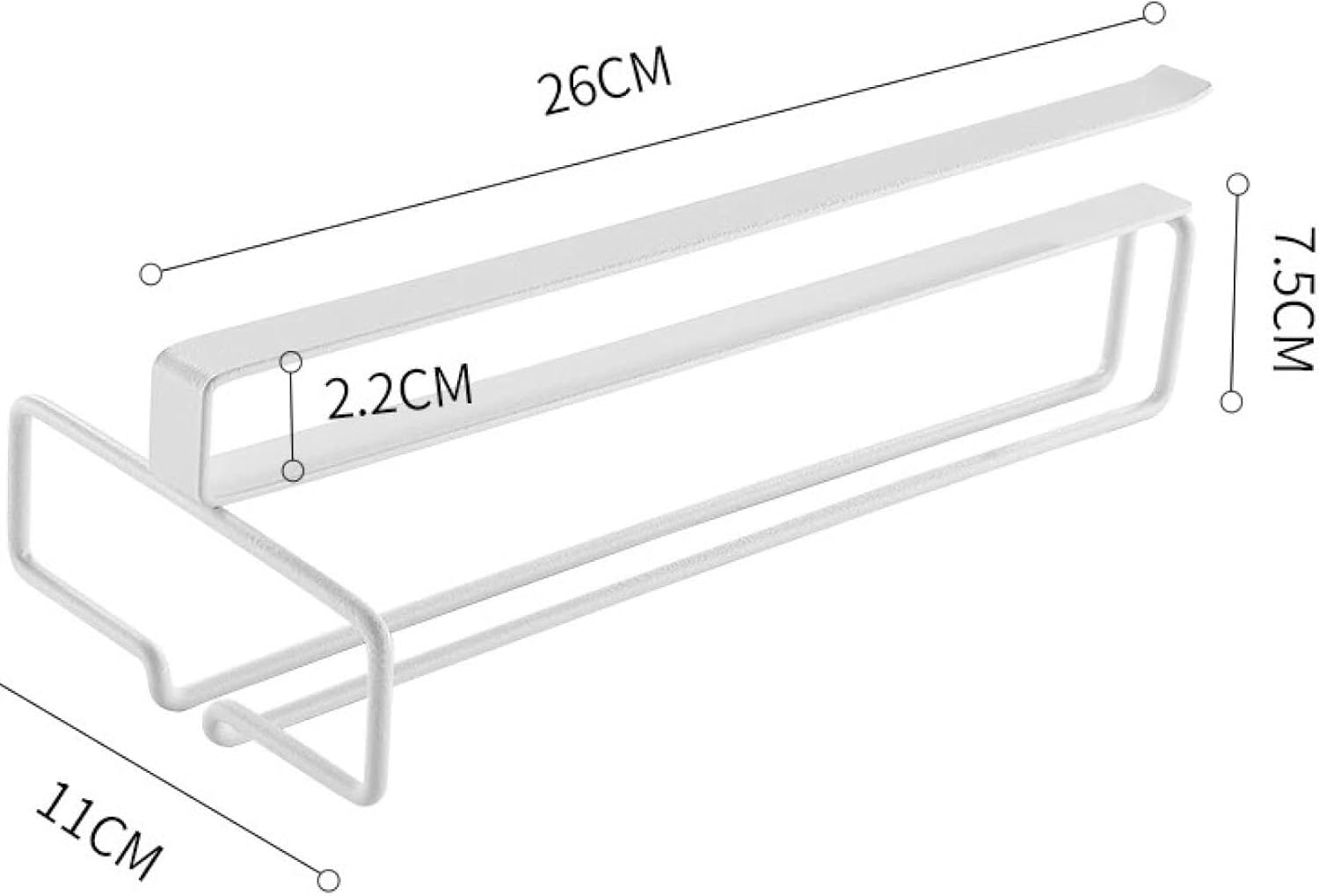 OWKAY Simple Cabinet Wine Glass Rack Black