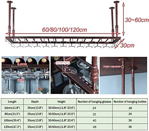 Generic Retro Metal Wine Rack with Adjustable Hanging Rod