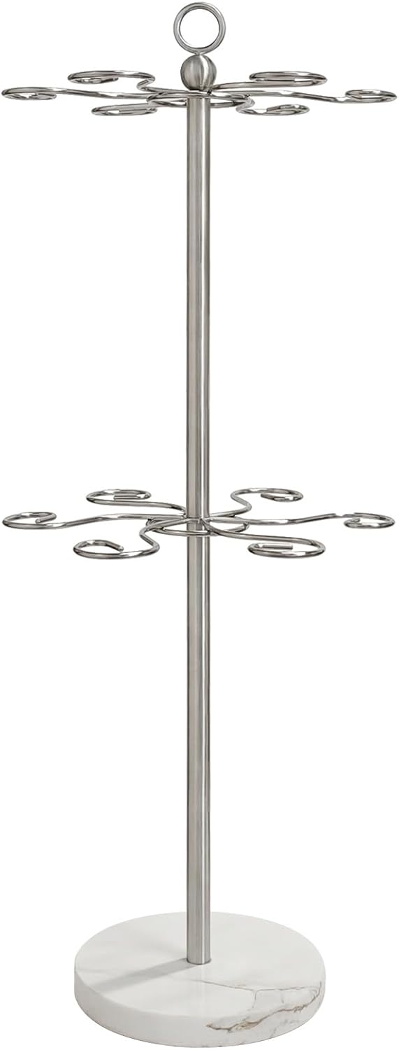 GZILA 12 Glass Wine Holder with Marble Base