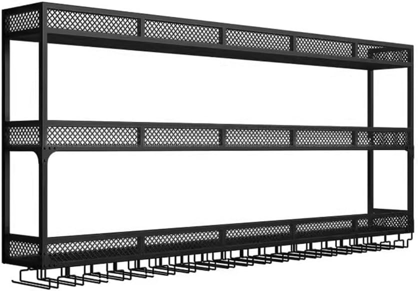 SilteD Wall-Mounted Wine Rack with Floating Shelves