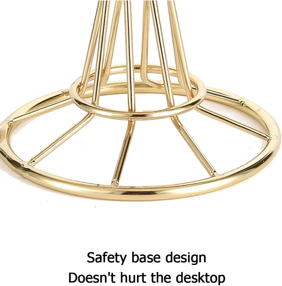 Gold Wine Glass Display Holder for 6 Glasses