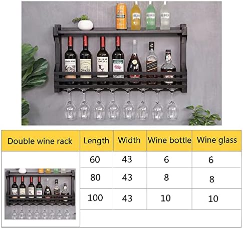 ZJDYDY Wall-Mounted Wine Rack with Sturdy Iron Frame