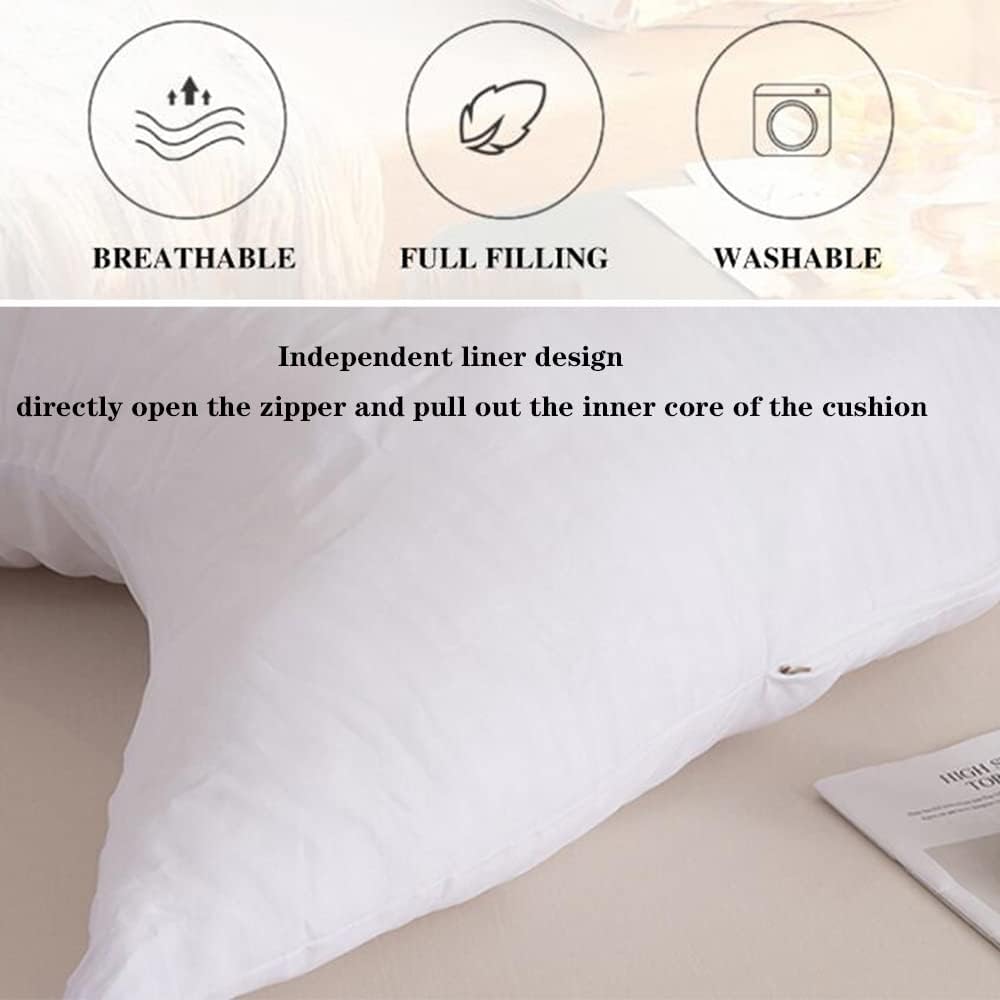 ZZYK Upholstered Headboard Pearl Cotton Wedge Cushion for Sofa Bed
