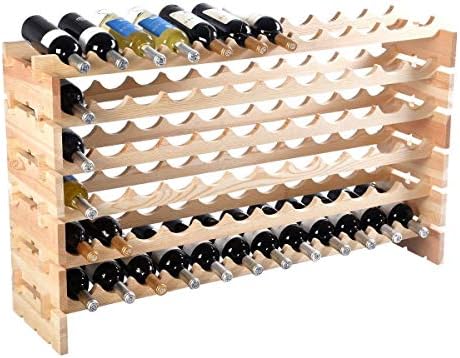 TimmyHouse 6 Tier Freestanding Wine Rack 72 Bottle Storage