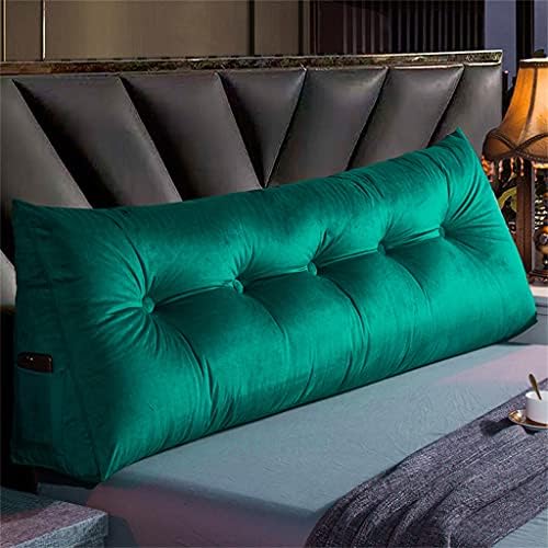 ZZYK Fleece Reading Pillow with Headboard Support 24inch Green