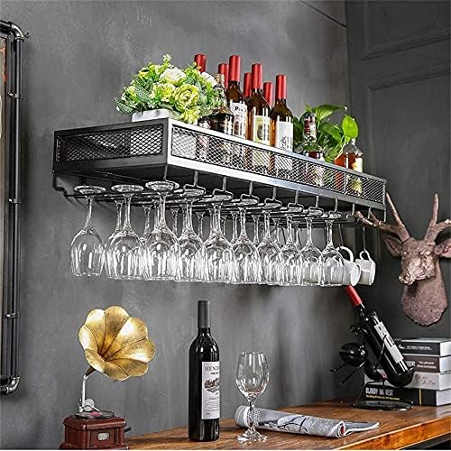 Wall Mounted Wine Rack for Wine Glasses and Stemware - 80Cm