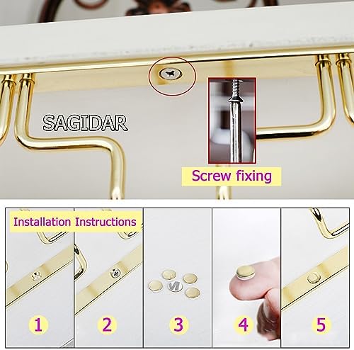 SAGIDAR Stainless Steel Wine Glass Organizer Under Cabinet Stemware Rack