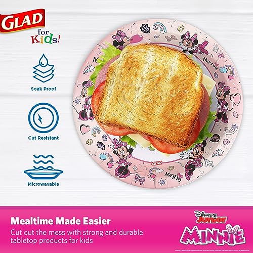Glad for Kids Disney Minnie Mouse Paper Plates 85 Inch 40 Count