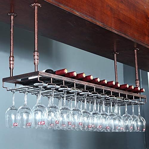 Generic Retro Metal Wine Rack with Adjustable Hanging Rod
