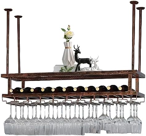 LIGUOYI Adjustable Ceiling Wine Glass Rack