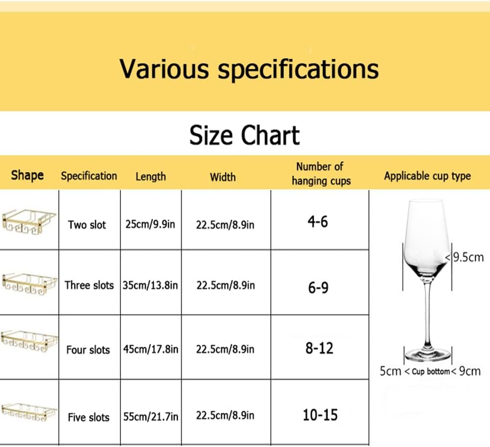 Adjustable Wine Glass Rack Under Cabinet Stainless Steel Bar Kitchen Storage