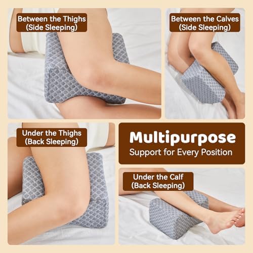 Premium Memory Foam Knee Pillow for Side Sleepers