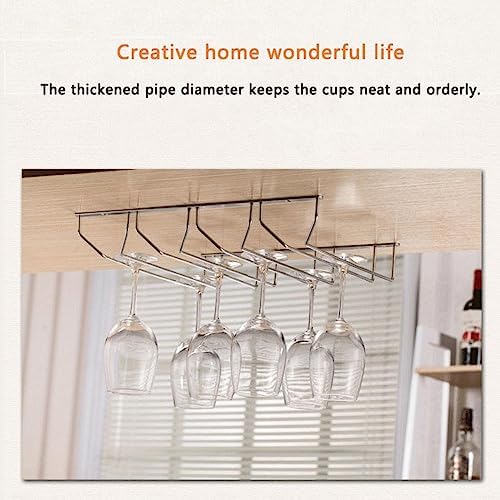 OWKAY Wine Glass Rack with 34cm Two Rows