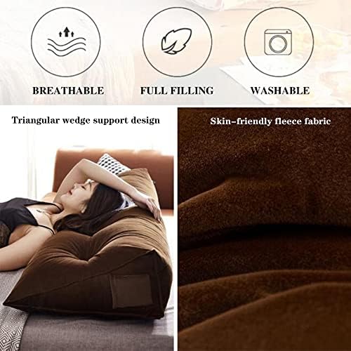 ZZYK Triangular Reading Pillow Fleece Cushion