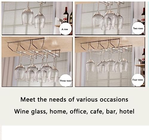 OWKAY Wine Glass Rack with 34cm Two Rows