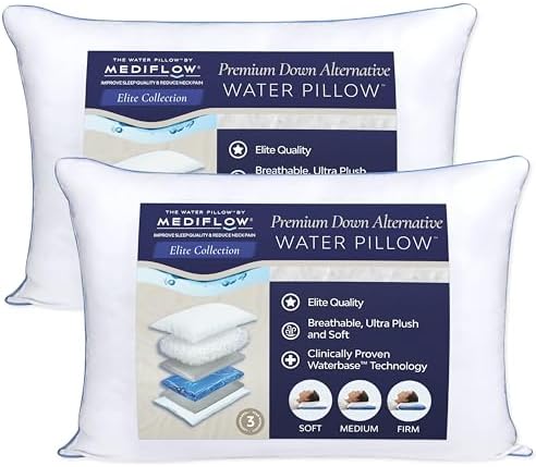 Mediflow Water Pillow - 2 Pack for Neck Pain Relief