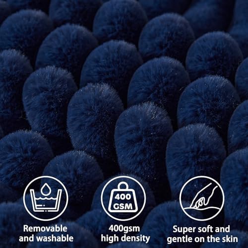 AmyWtb Headboard Pillow with Neck Roll Pillow Blue 39x8x20 Inches