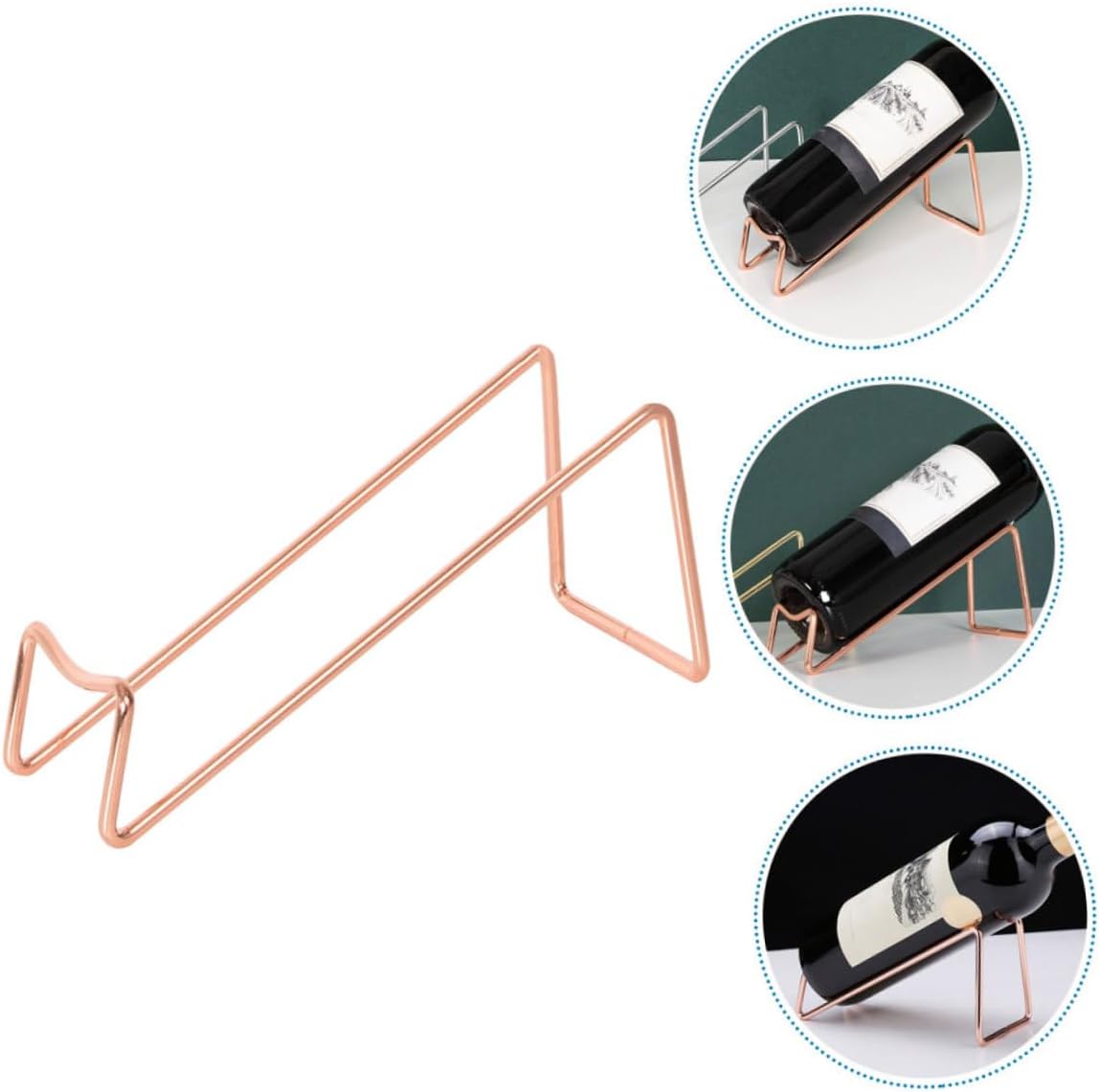 5pcs Rose Gold Metal Wine Holder for Home Bar Display 1