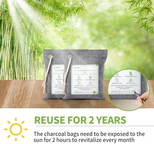 CLEVAST Bamboo Charcoal Air Purifying Bags Large 4200g