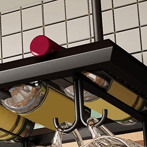 LUCEAE Adjustable 2-Layer Wine Rack for Home Kitchen and Bar