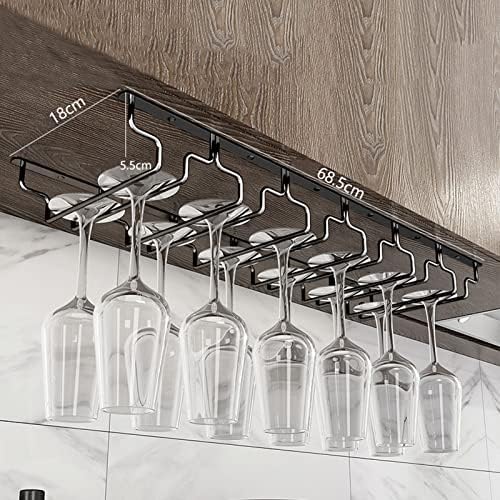 Stainless Steel Stemware Rack with 4 Slots for Cabinet