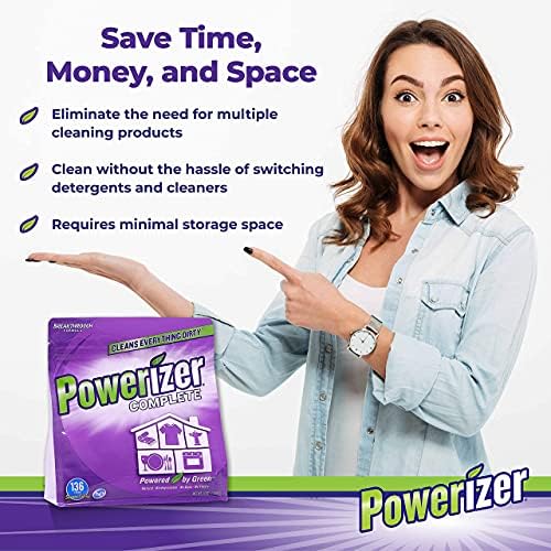 Powerizer 3 lb Laundry Dishwasher Powder Detergent